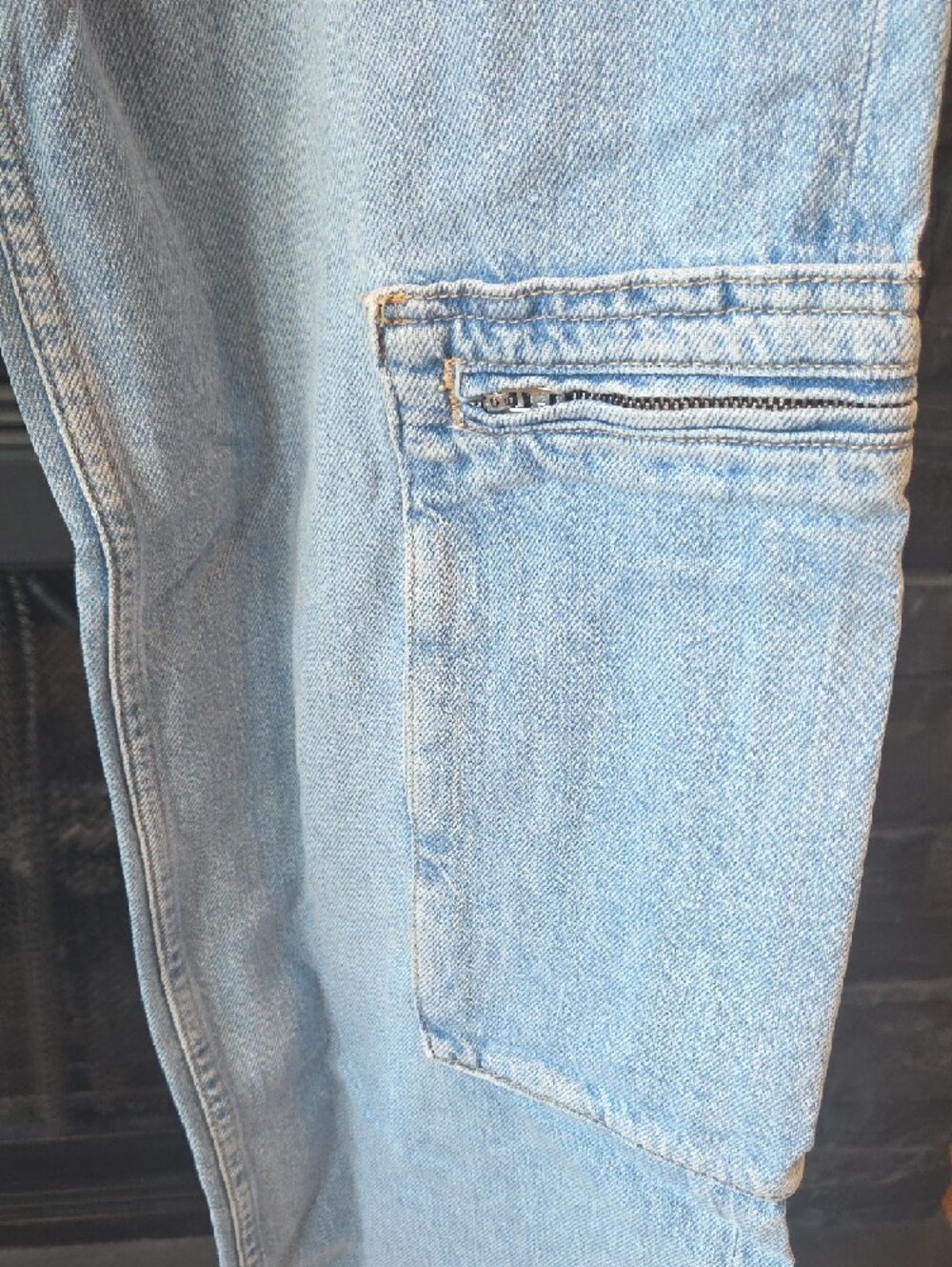 "ONLY" Light Blue Cargo Jeans - Picture 3 of 8